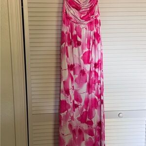 NWT. Grace Karin Pink and White Floral Dress.  Size S